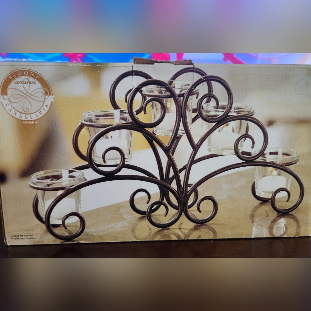 Candelaria, Simone centerpiece 5 candle holder
